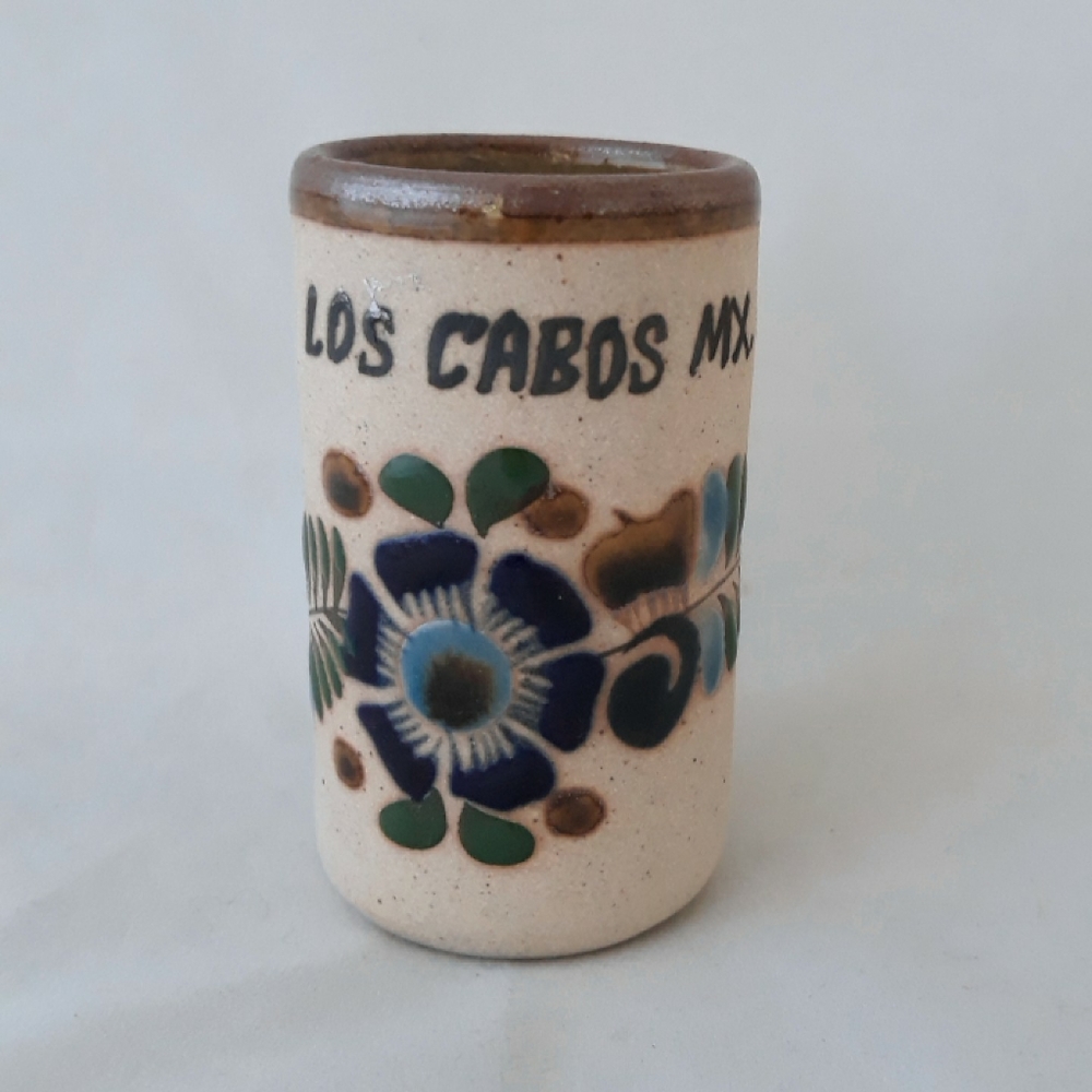 Mexico Pottery Los Cabos shot cup holder